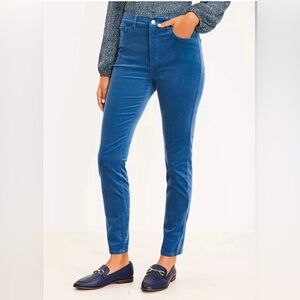 Loft Blue Skinny Cord Corduroy Pants High Waist 29”